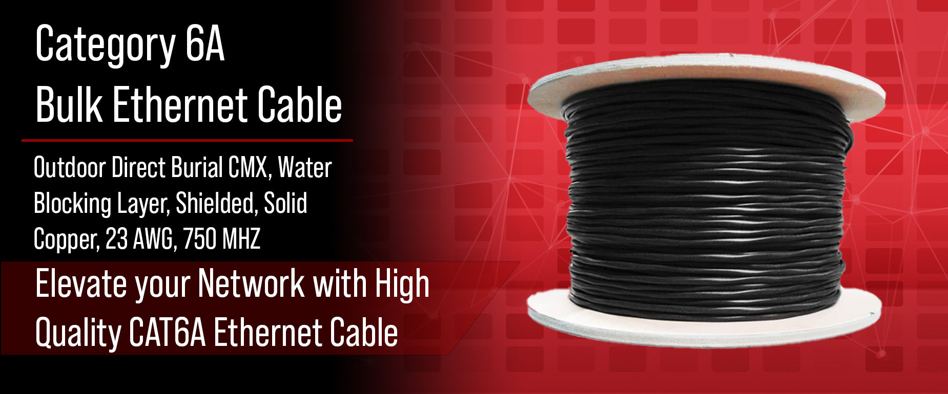 CAT6A Bulk Water Blocking Direct Burial Cable