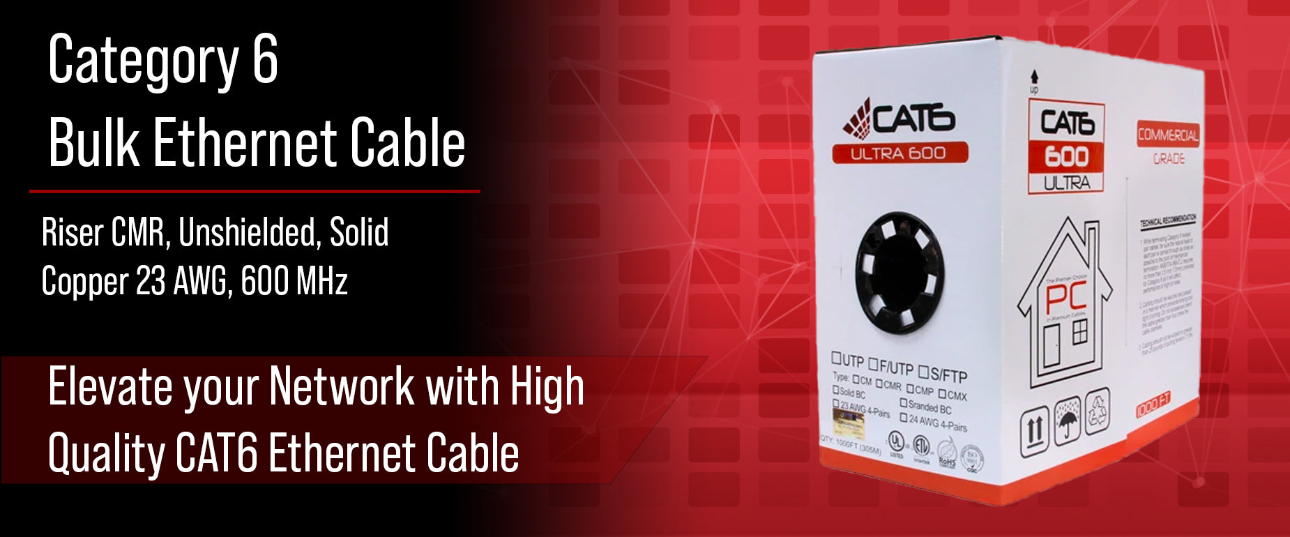 CAT6 Bulk Cable Unshielded Riser