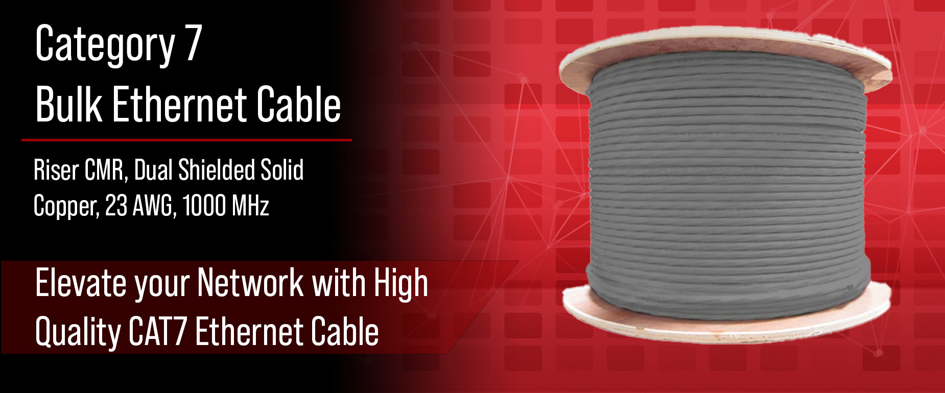 CAT7 Riser Dual Shielded Bulk  Ethernet Cable