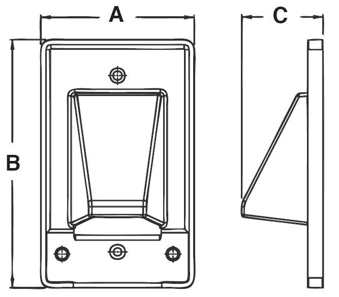 THE SCOOP™ Entrance Plate Single Gang, Reversible