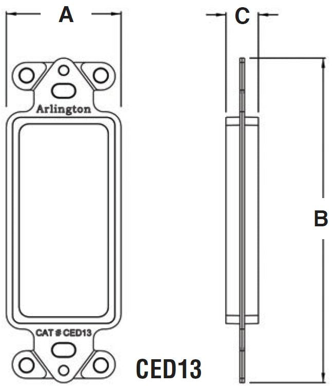 The SCOOP™ Single-Gang Reversible Low-Voltage Wall Plate