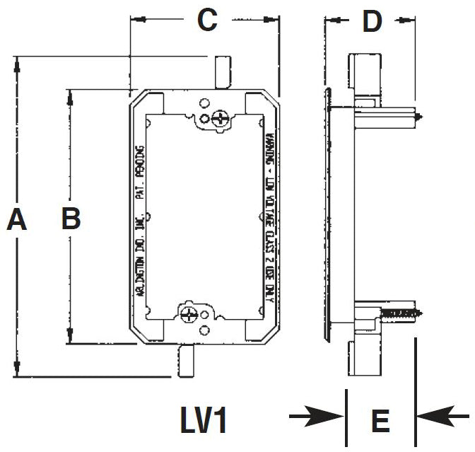 Heavy Duty Low Voltage Mounting Bracket - Two Gang