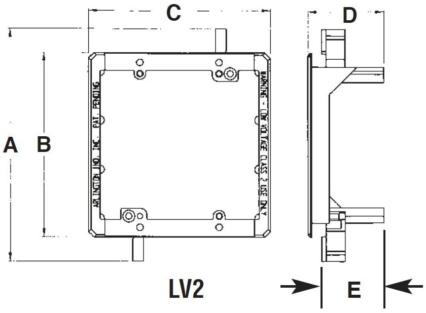 Low Voltage Mounting Bracket, 1 - 4 Gang