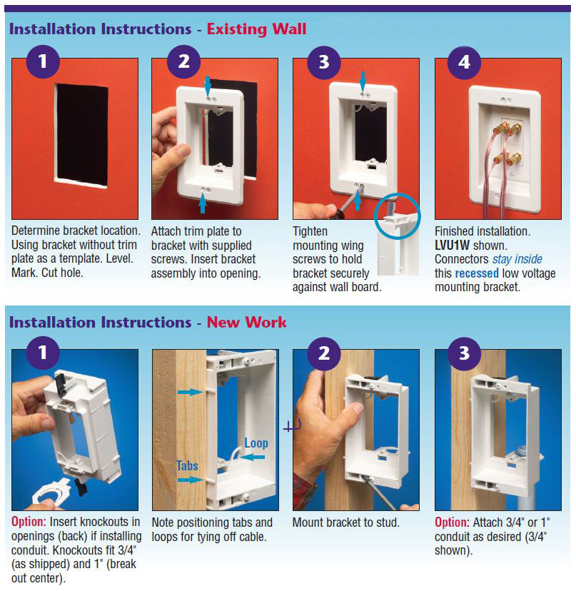 Drywall Mounting Bracket Instructions