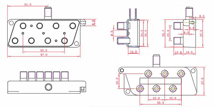 6 Way Coax Splitter