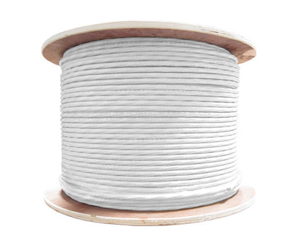 Cat6 Bulk Ethernet Cable, Dual Shielded, cm Rated, Solid 23 AWG 1000ft