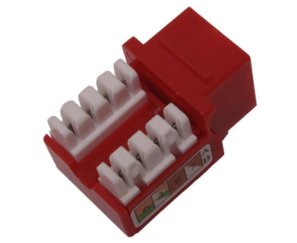 Jack RJ45 de 8 contactos a 90° CAT 6, tipo Keystone, bl