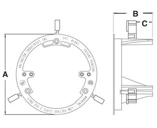 Low Voltage Mounting Bracket Specs