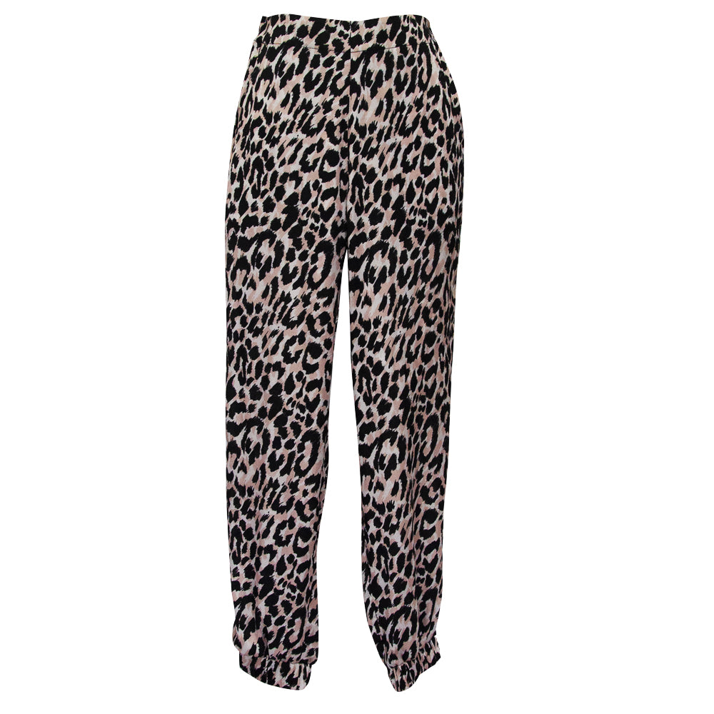 Allegra Pants in Leo beige print – Child of the Universe NYC