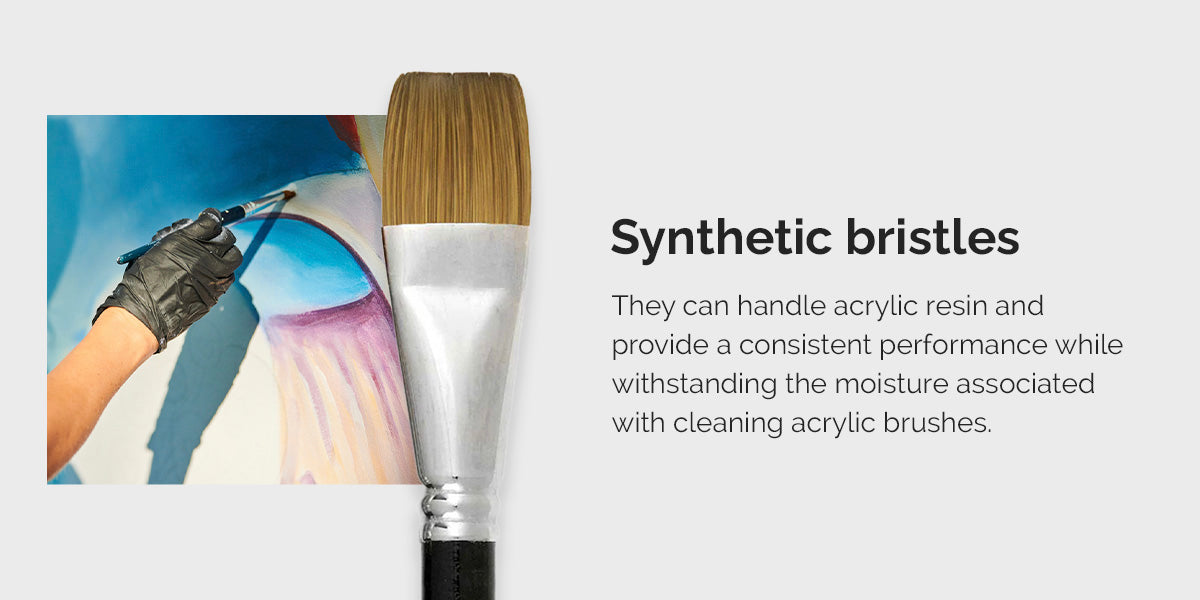 Synthetic bristle paintbrush