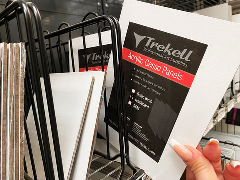 Mini Panel Packs - Gesso Primed | Trekell Mixed Panel 12 Pack - 2 of Each Size
