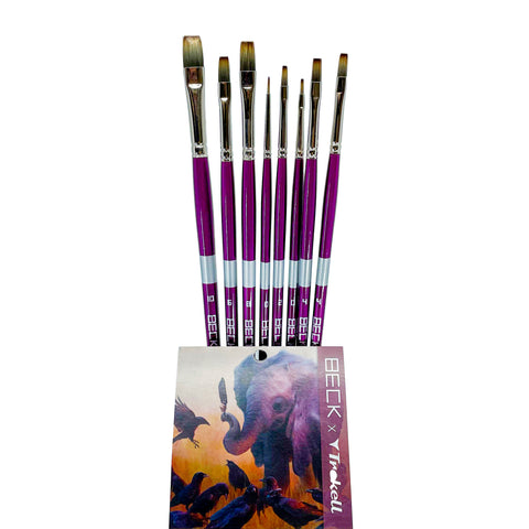 Julie Beck Limited Edition Trekell Brush Set with Sticker Spectrum Brushes