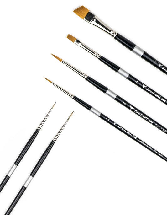 Pinturale Arts Professional Watercolor Brushes Black Series Set of 8 Travel Watercolor Brushes High Water Absorption and Cont