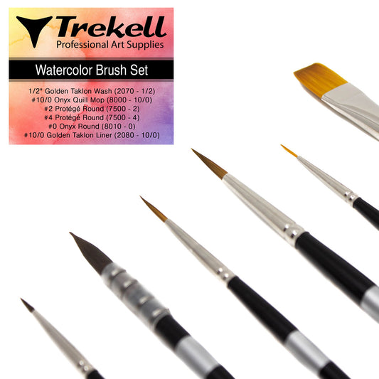 Trekell Protégé Synthetic Kolinsky Brush - Short Handle Protégé Round - 7500 Series / 10