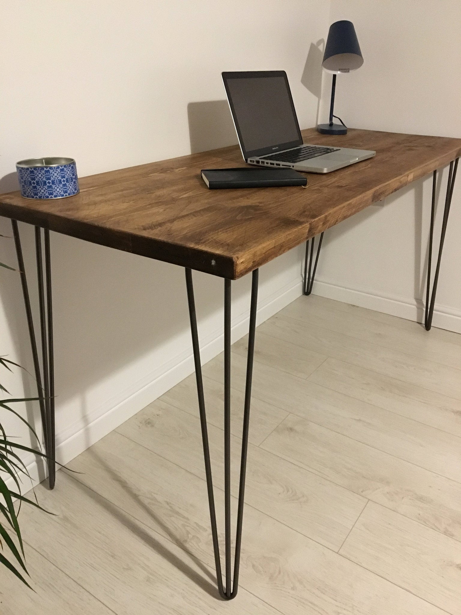 Reclaimed Scaffold Board Steel Hairpin Industrial Look Desk