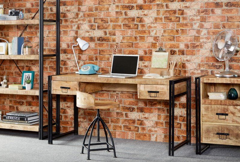 Real Wooden Industrial Look Desk Apex Office Co