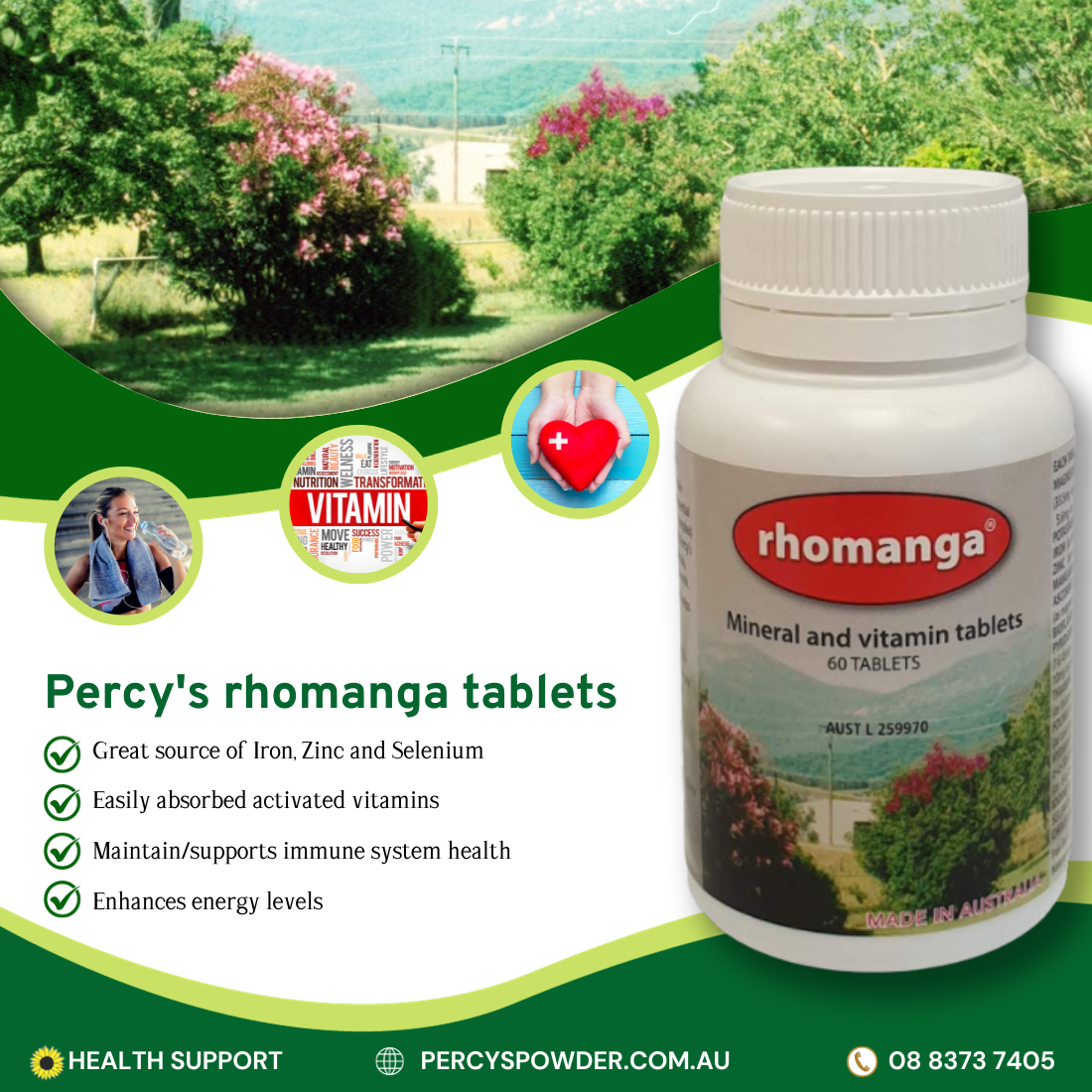 Percy's rhomanga tablets - Vitamins and minerals supplement