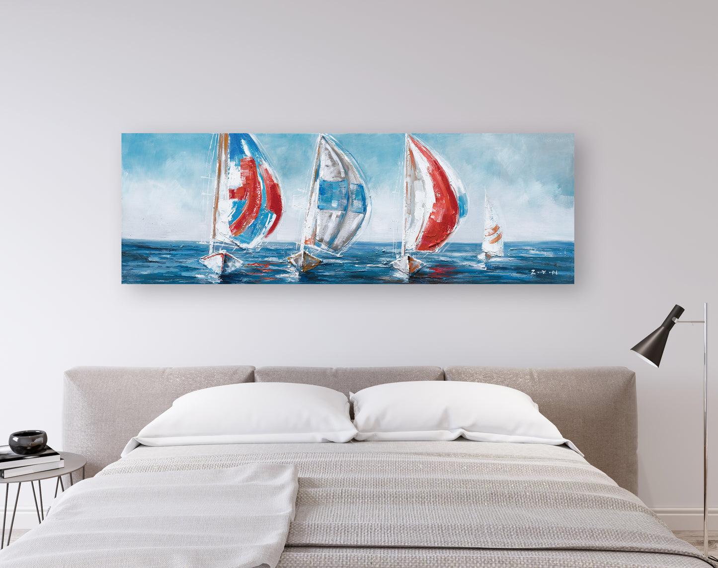 "sailing with the Wind" Hand Painted on Wrapped Canvas