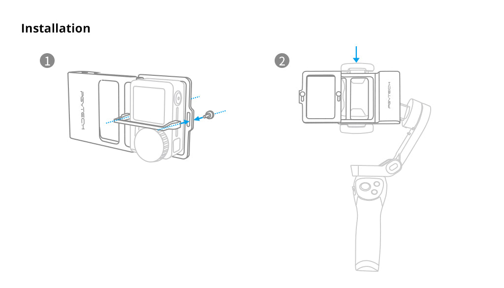 P OG 020 PGYTECH ACTION Camera Adapter for Mobile Gimbal 07