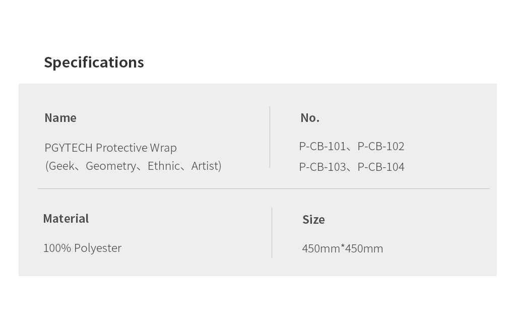 Protective Wrap - Specifications