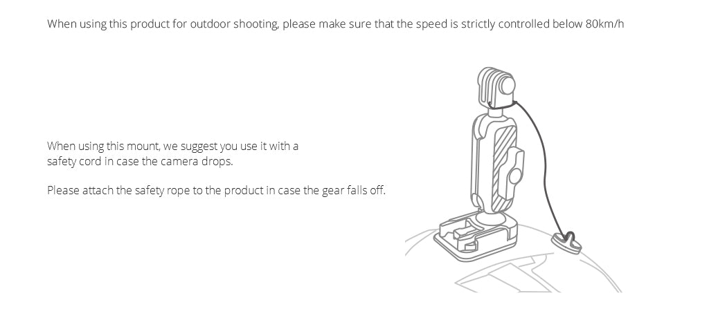 Action Camera Adhesive Mount-Opmerking