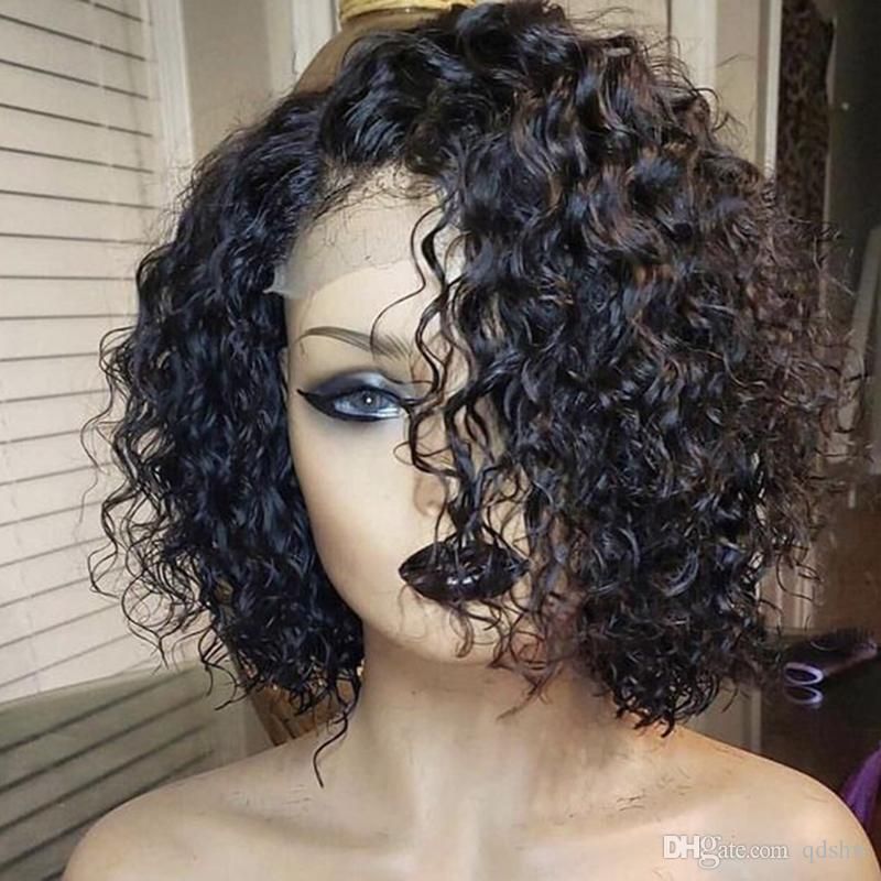 Black Lace Front Wigs Short Curly Hair Black Male Loverlywigs