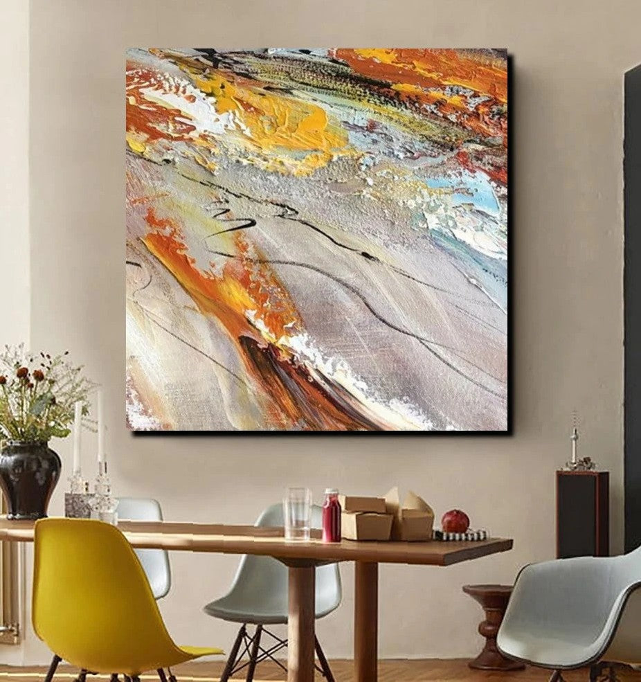 Living Room Modern Paintings, Simple Abstract Paintings, Abstract Contemporary Paintings, Heavy Texture Painting, Hand Painted Canvas Art