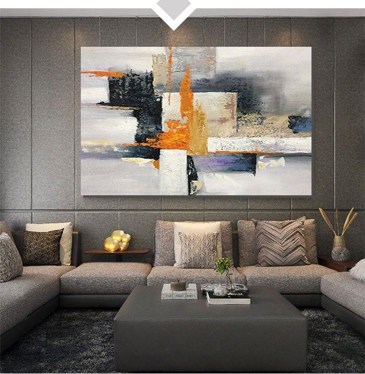 Abstract Acrylic Painting, Modern Paintings for Living Room, Hand Painted Wall Painting, Extra Large Abstract Art