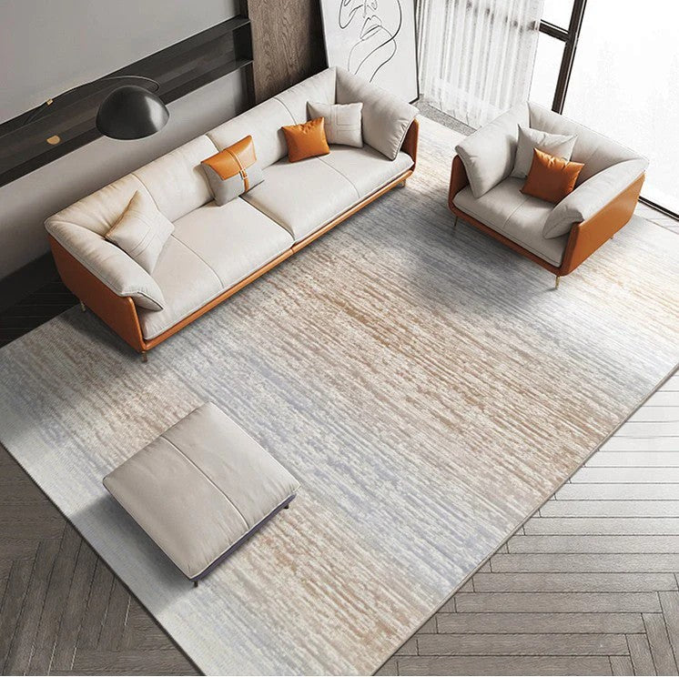 Geometric Modern Rug Ideas for Bedroom, Simple Modern Rug Placement Ideas for Living Room, Grey Brown Abstract Area Rugs for Dining Room