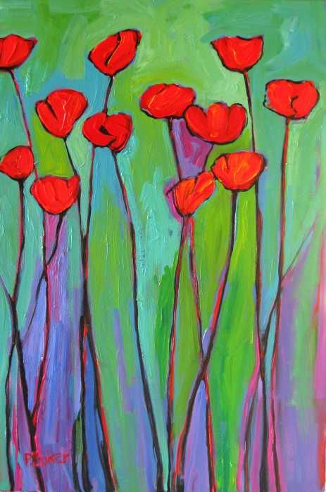 Easy Flower Painting Ideas, Red Poppy Flowers, Easy DIY Flower Painting Ideas for Kids, Easy Acrylic Flower Painting Ideas for Beginners, Simple Canvas Painting Ideas for Beginners