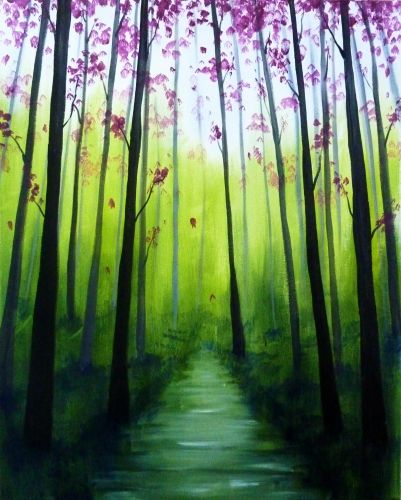 Easy Painting Ideas, Easy Landscape Painting Ideas for Beginners, Easy DIY Acrylic Painting Ideas for Kids, Easy Forest Paintings