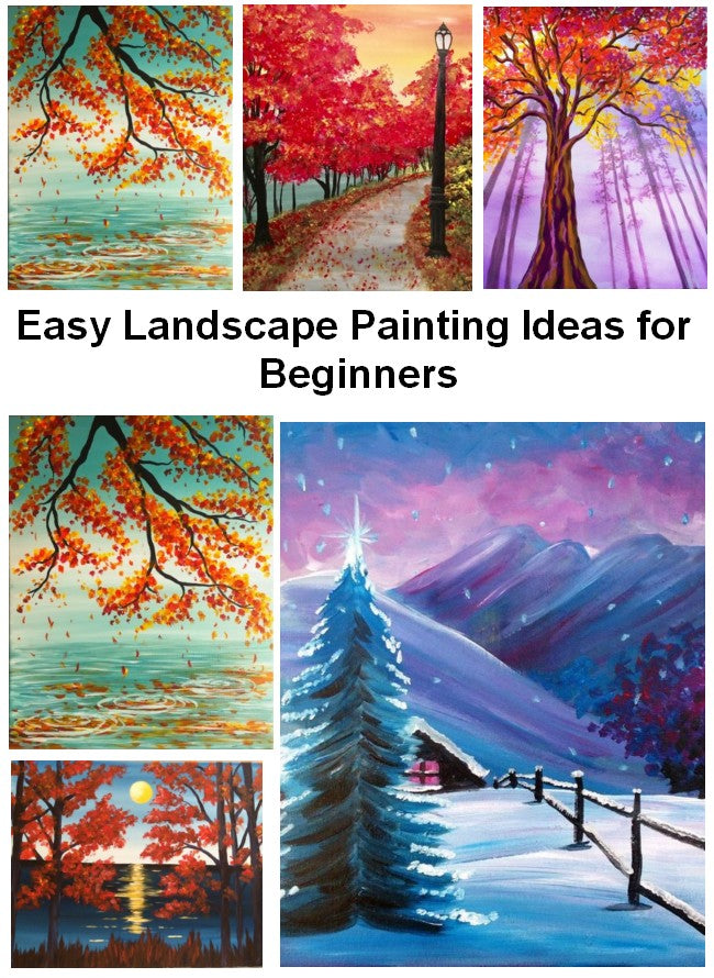 Easy Tree Painting Ideas, Easy DIY Painting Ideas, Simple Acrylic Painting Ideas for Beginners, Easy Landscape Painting Ideas for Beginners, Easy Canvas Painting Ideas