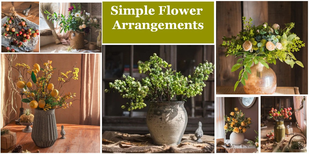 DIY Simple Flower Arrangement Ideas for Home Decoration, Artificial Floral Arrangements for Living Room, Centerpiece Modern Flower Arrangement Ideas for Dining Table, Bedroom Flower Arrangement Ideas, Wedding Floral Arrangement Ideas, Spring Flowers in Vase