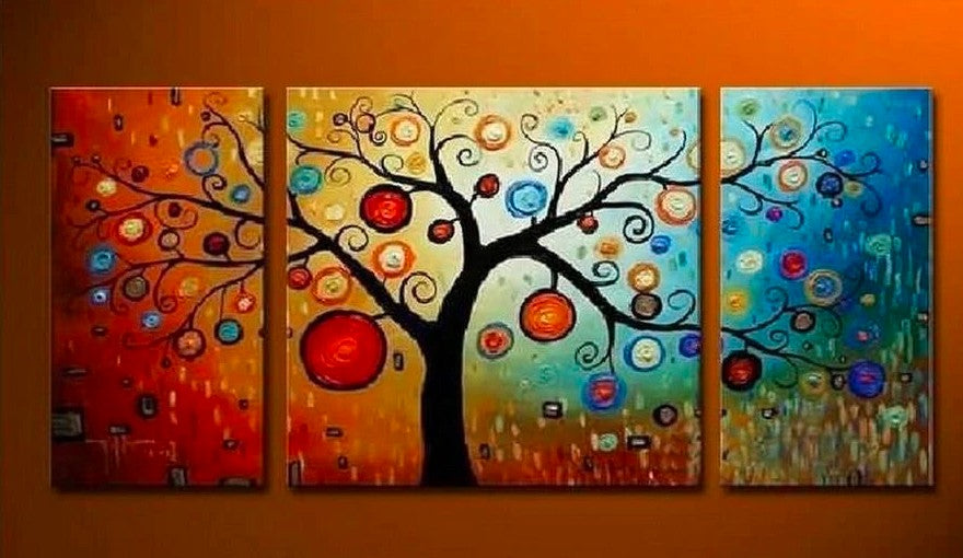 Tree of Life Painting, Texture Artwork, Tree Painting, Modern Art Painting