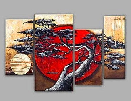 Tree Paintings, Bedroom Canvas Paintings, Bedroom Wall Art Paintings, Large Paintings for Bedroom