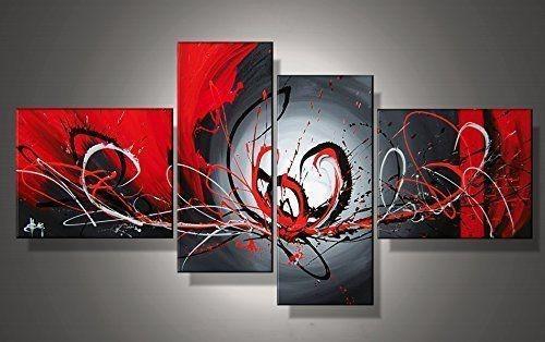 Framed Abstract Painting, Black and Red Wall Art, Living Room Wall Art Ideas, Buy Art Online, Simple Modern Art, Abstract Acrylic Painting, Large Painting for Sale