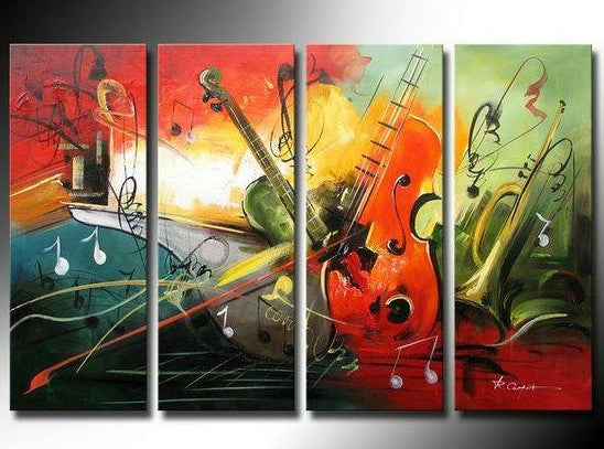 Music Painting, Modern Wall Art Painting, Contemporary Wall Art Paintings, Acrylic Painting Abstract