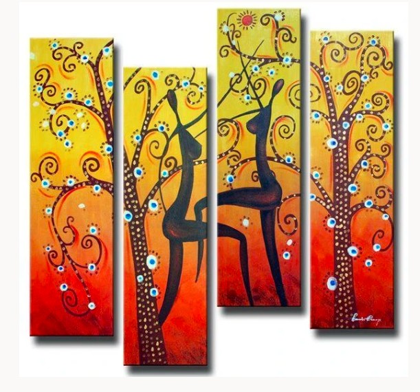African Woman Paintings, African Art, Abstract Acrylic Paintings, Hand Painted Wall Art
