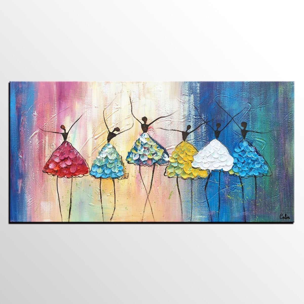 Abstract Acrylic Painting, Ballet Dancer Painting, Modern Paintings, Paintings for Living Room, Dancing Painting, Custom Abstract Painting for Sale