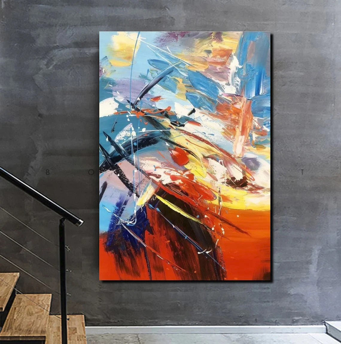 Living Room Modern Paintings, Acrylic Canvas Paintings, Large Painting on Canvas, Modern Abstract Painting