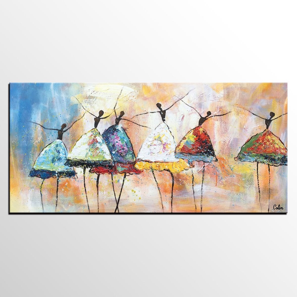 Abstract Painting for Living Room, Acrylic Canvas Painting, Ballet Dancer Painting, Wall Art Paintings, Custom Abstract Painting, Buy Art Online