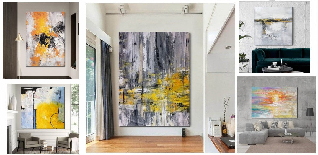 Simple Wall Art Ideas, Original Landscape Abstract Painting