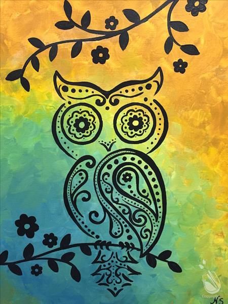 Easy Animal Painting Ideas for Beginners, Owl Painting, Simple DIY Painting Ideas for Kids, Easy Acrylic Canvas Painting Ideas, Easy Carto