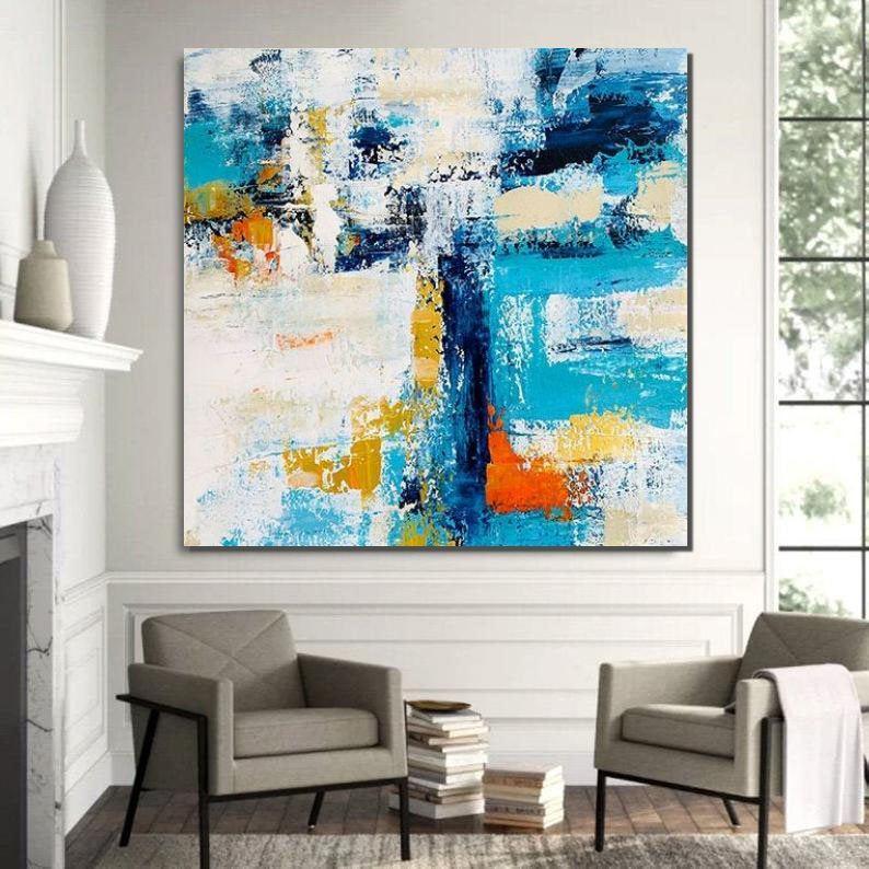 Abstract Wall Painting, Modern Canvas Painting, Huge Abstract Artwork, Extra Large Paintings for Living Room