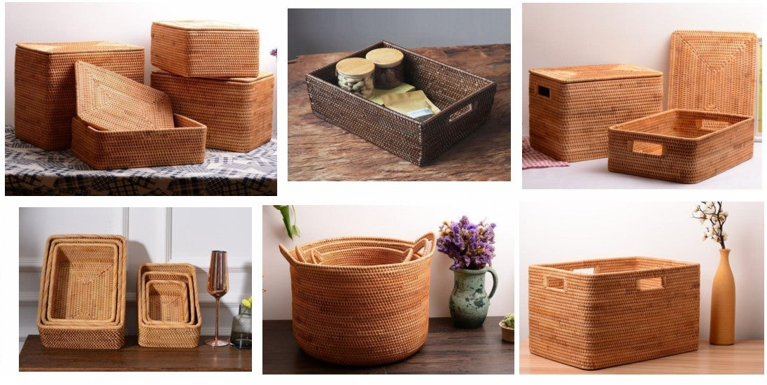 Storage Basket for Shelves, Large Rectangular Storage Baskets