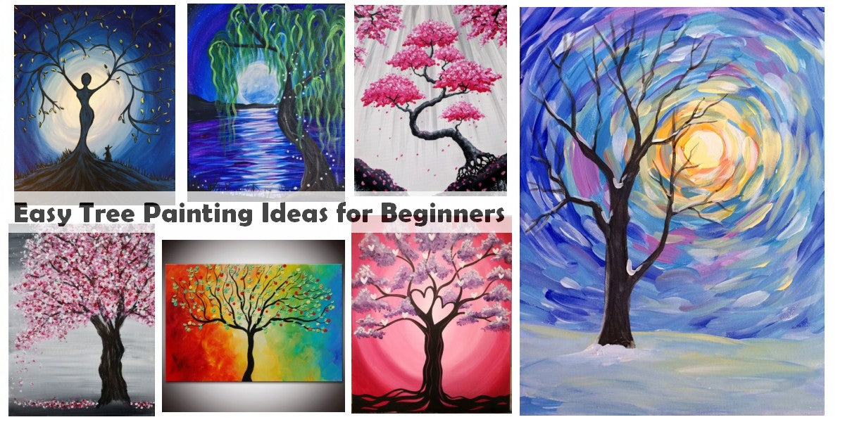 30 Easy Tree Painting Ideas for Beginners, Easy Landscape Painting Ideas, Simple DIY Acrylic Painting Techniques, Easy Painting on Canvas