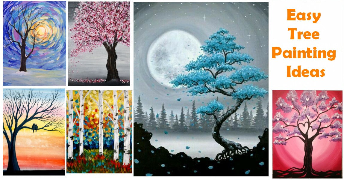 30 Easy Tree Painting Ideas for Beginners, Easy Landscape Painting Ideas, Simple DIY Acrylic Painting Techniques, Easy Painting on Canvas