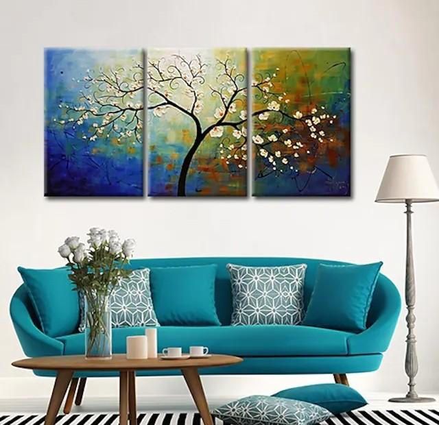 Heavy Texture Painting, Acrylic Painting for Bedroom, Tree of Life Painting, Palette Knife Painting, Simple Painting Ideas-HomePaintingDecor