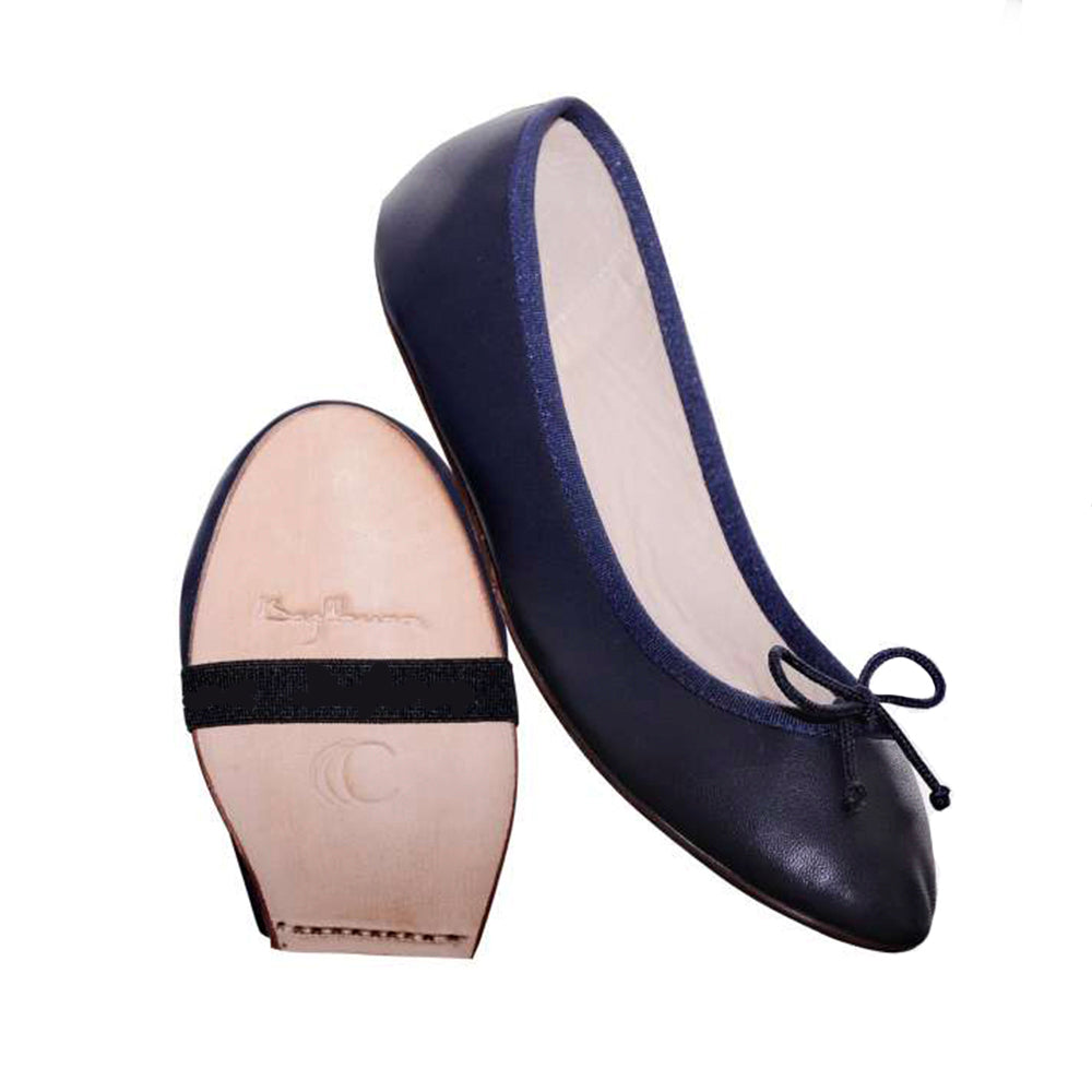 navy flat court shoes