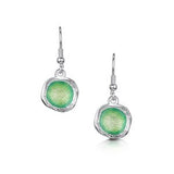 Green lunar earrings